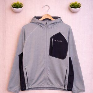 Columbia Lightweight Hoodie Men’s Large Grey Full Zip Athletic Outdoor